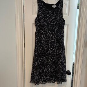 Shelby & Palmer Black and White Patterned Midi Dress